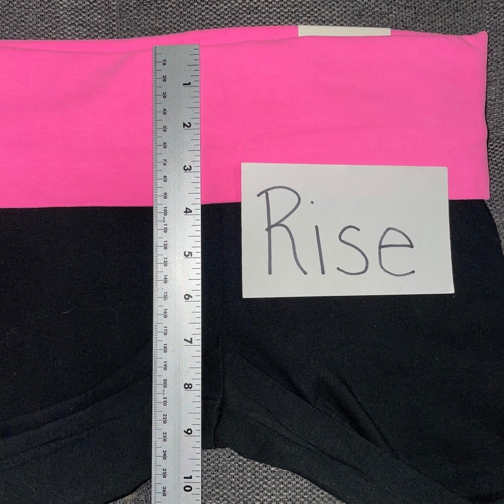 NEW Victorias Secret PINK Yoga Foldover Pants Bootcut Flare Leopard Waist Y2K XS - Picture 7 of 8